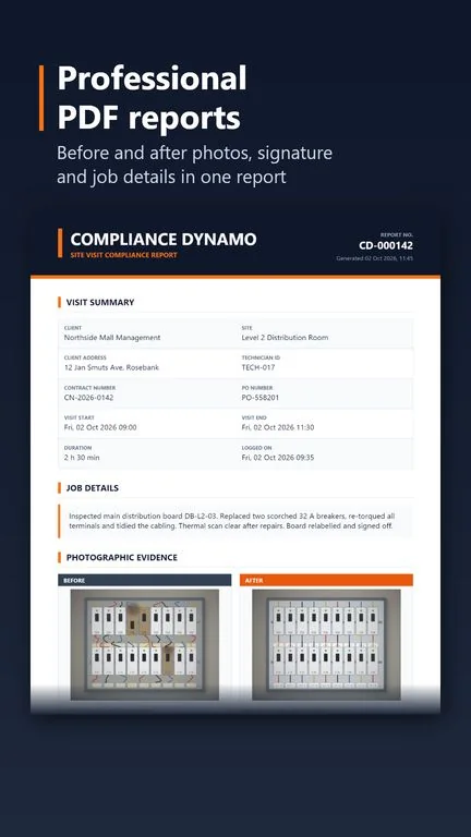 Compliance Dynamo PDF site visit report